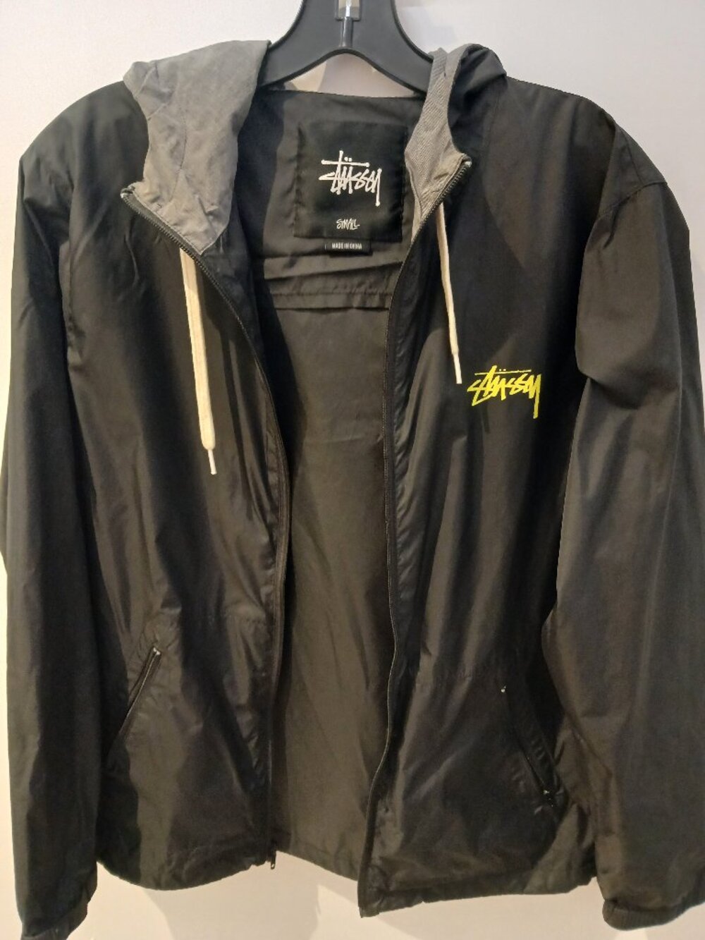 Stussy Classic Black Windbreaker Jacket